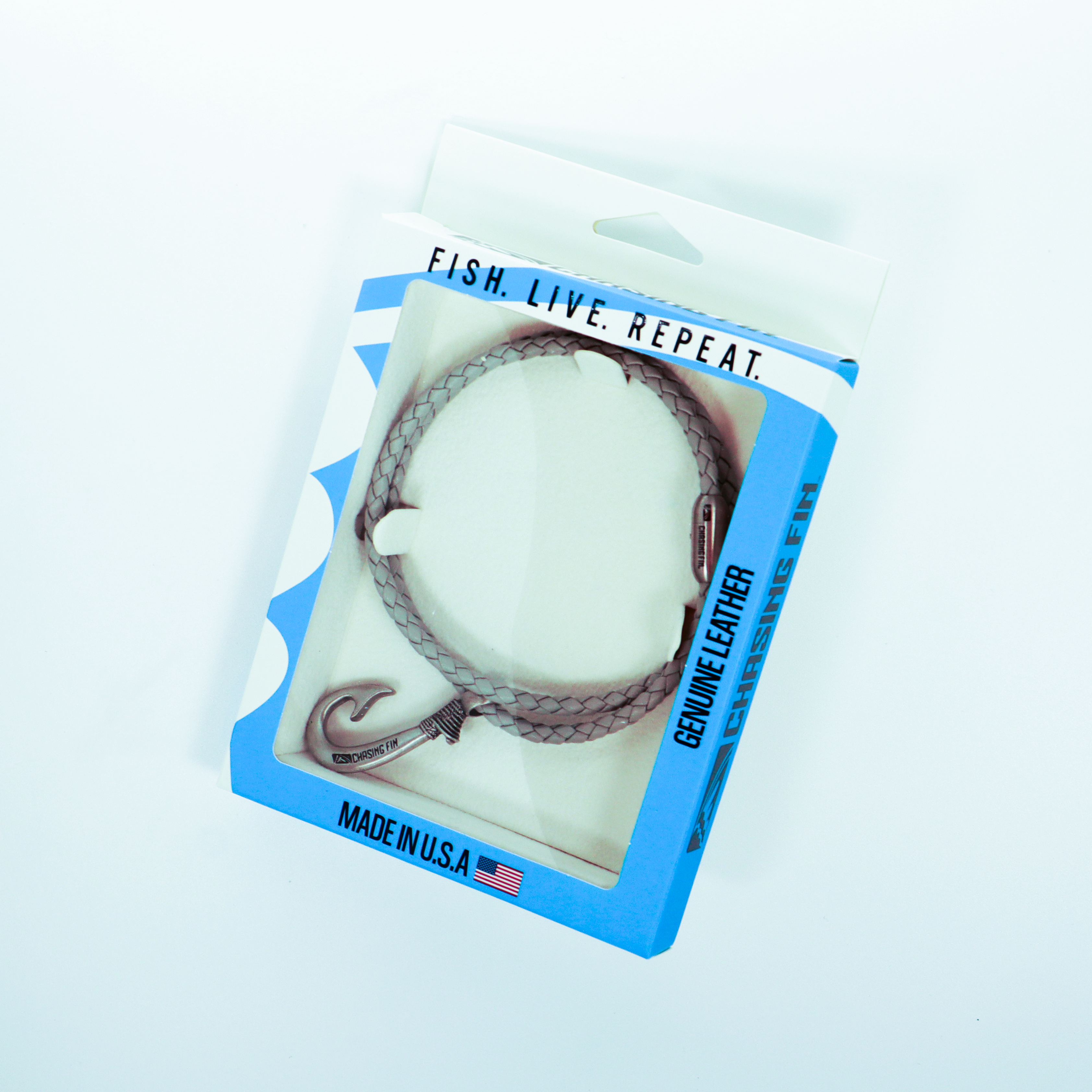 Genuine Leather Necklace Fish Hook with Magnetic Lock Clasp -New Edition
