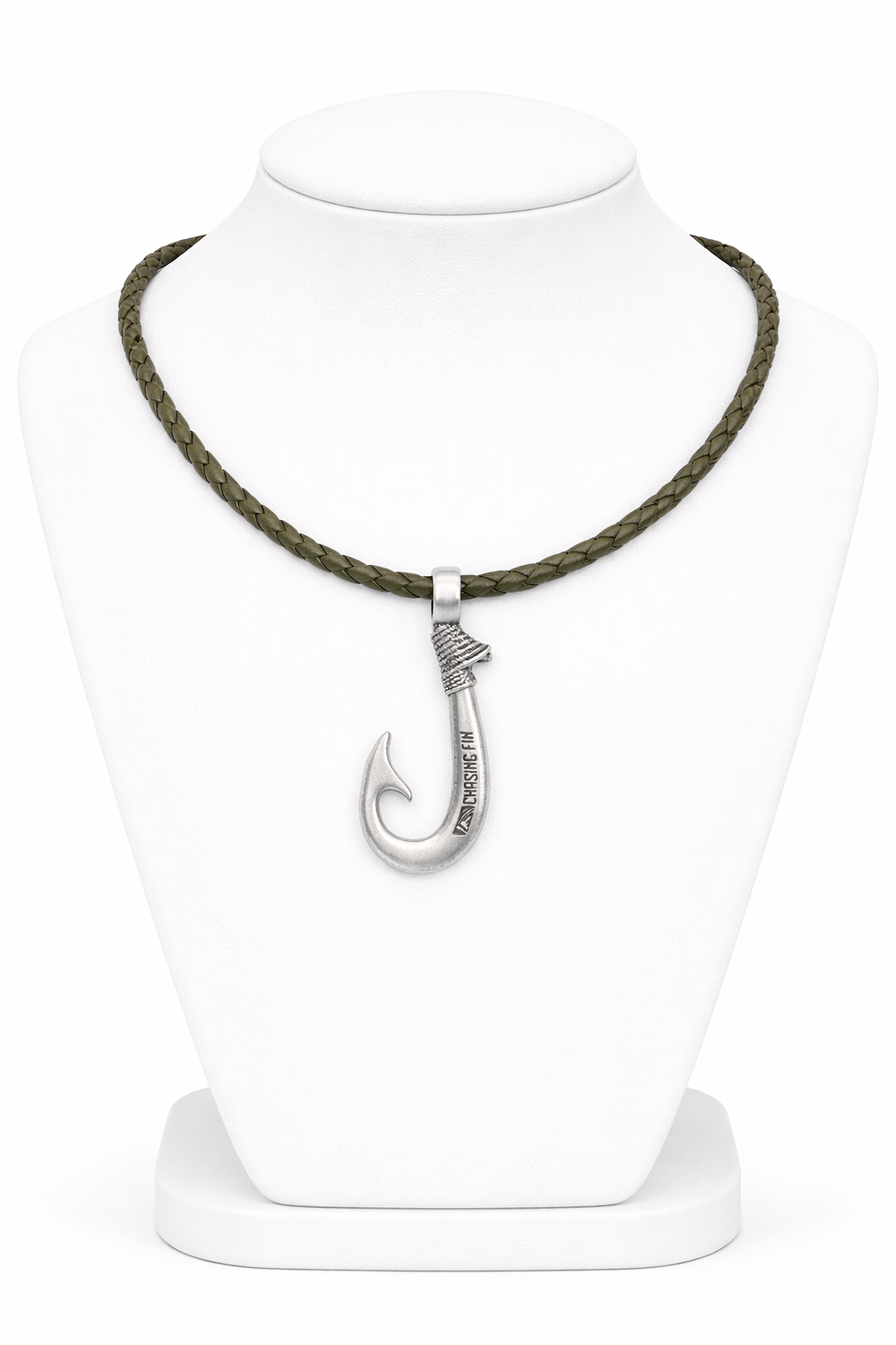 Genuine Leather Necklace Fish Hook with Magnetic Lock Clasp -New Edition
