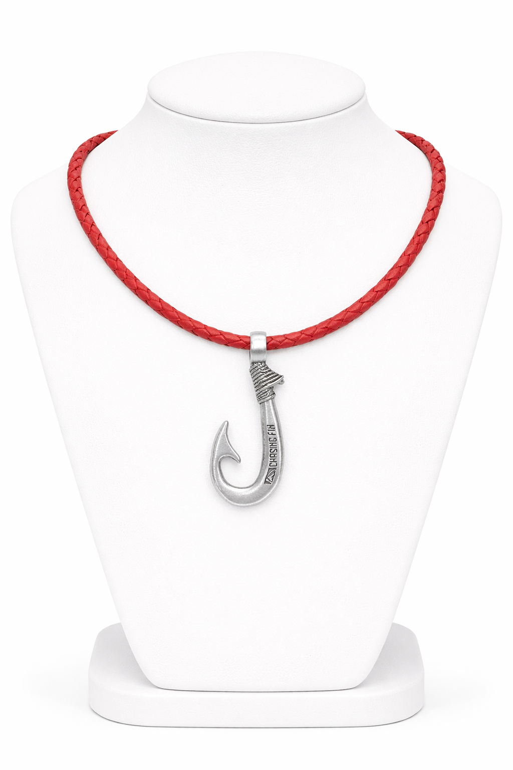 Genuine Leather Necklace Fish Hook with Magnetic Lock Clasp -New Edition
