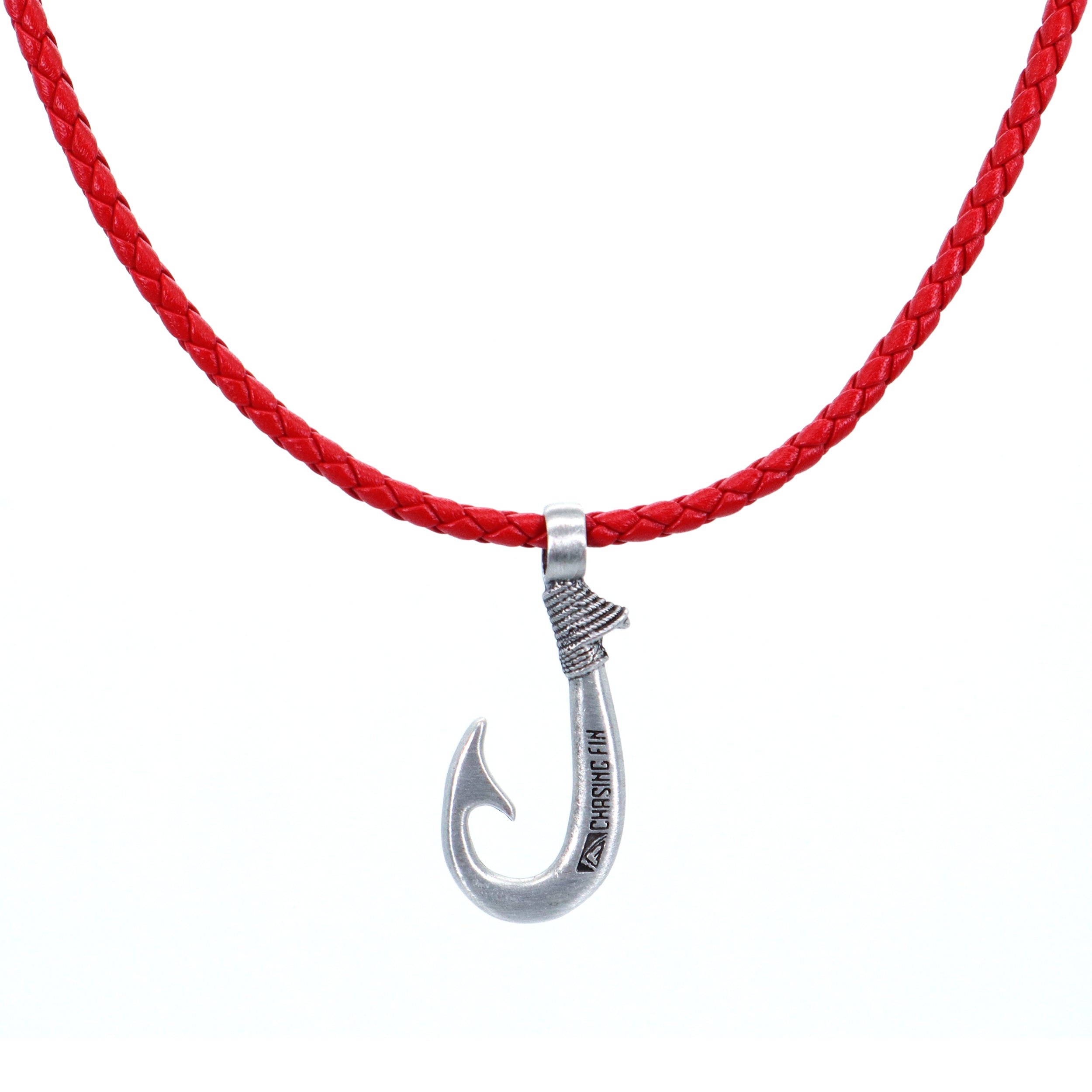 Genuine Leather Necklace Fish Hook with Magnetic Lock Clasp -New Edition
