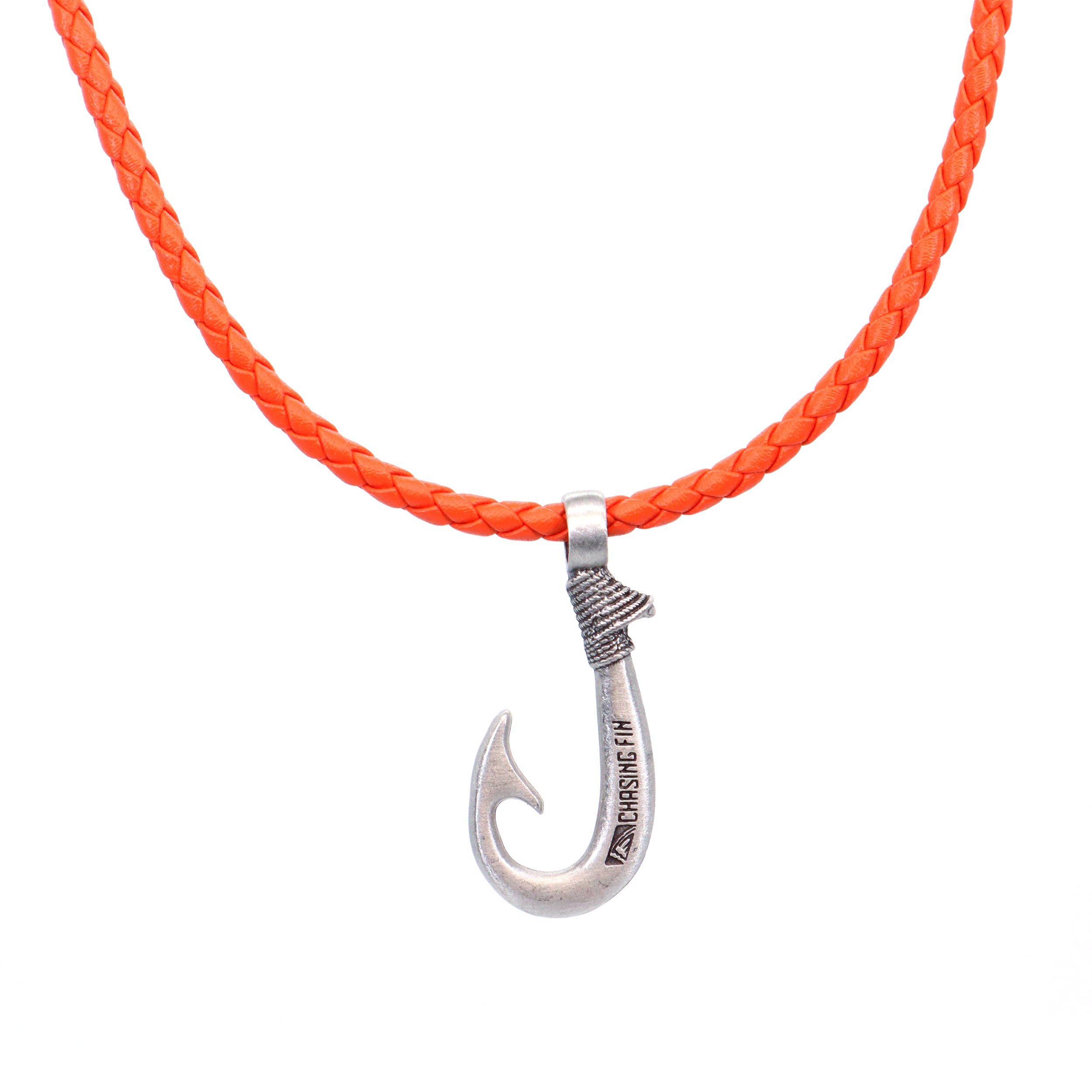 Genuine Leather Necklace Fish Hook with Magnetic Lock Clasp -New Edition
