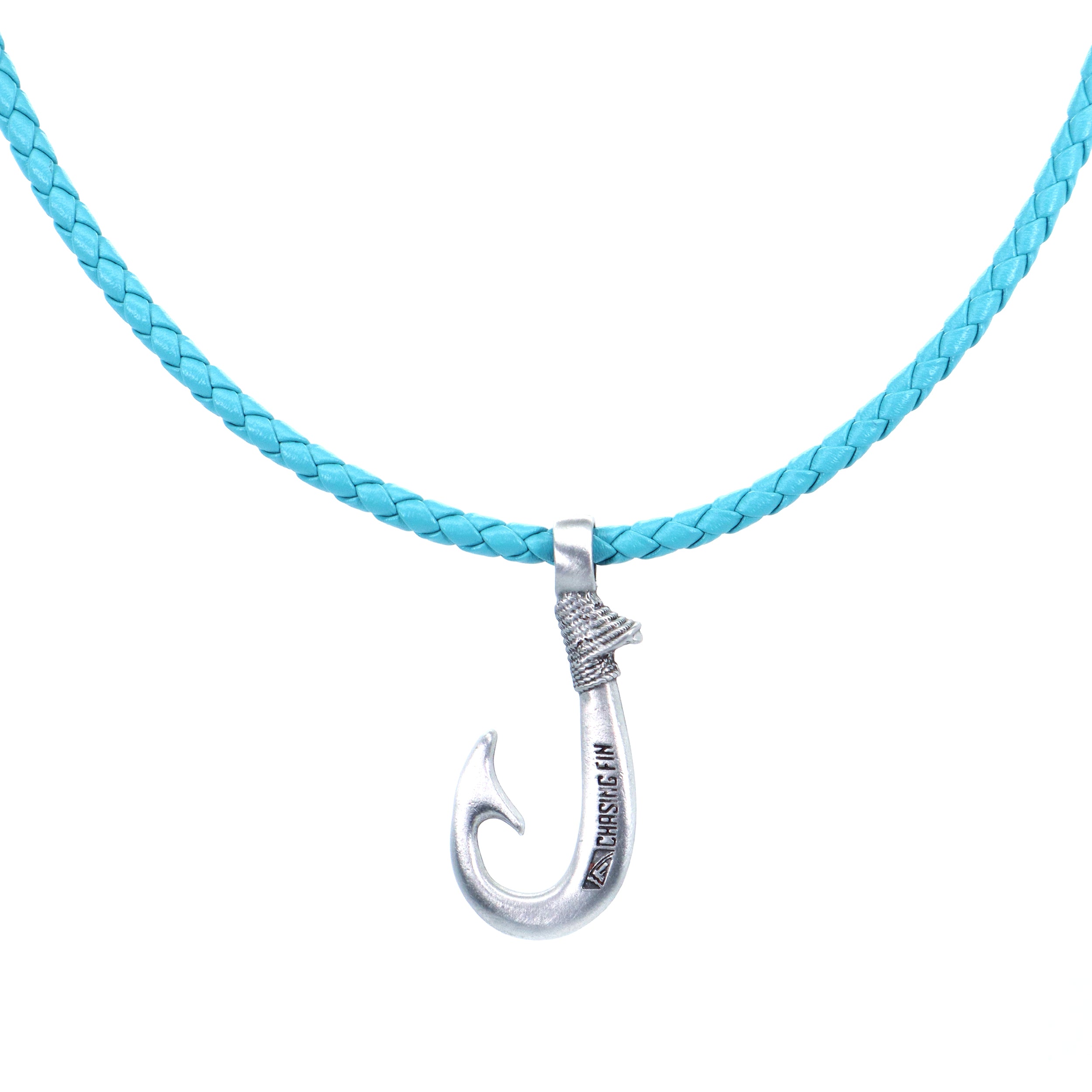 Genuine Leather Necklace Fish Hook with Magnetic Lock Clasp -New Edition
