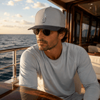 Grey Performance Patented 3D Fish Hook 5-Panel Hat
