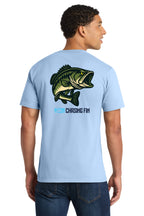 Hooked on Bass Blue T shirt - Chasing Fin

