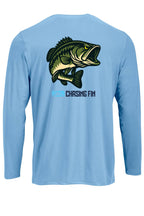 Hooked on Bass Performance Long Sleeve Shirt - Chasing Fin New Edition
