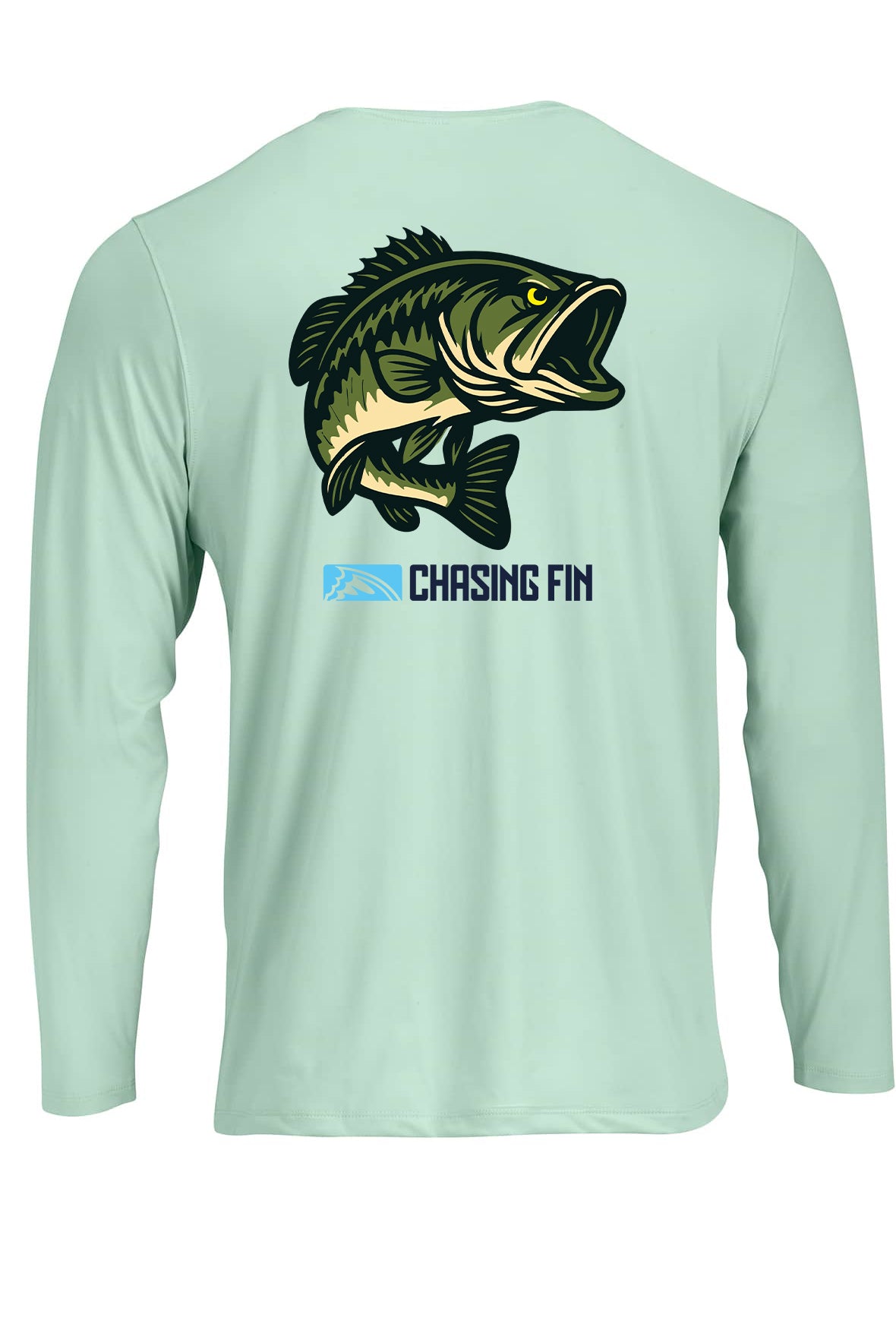 Hooked on Bass Performance Long Sleeve Shirt - Chasing Fin New Edition
