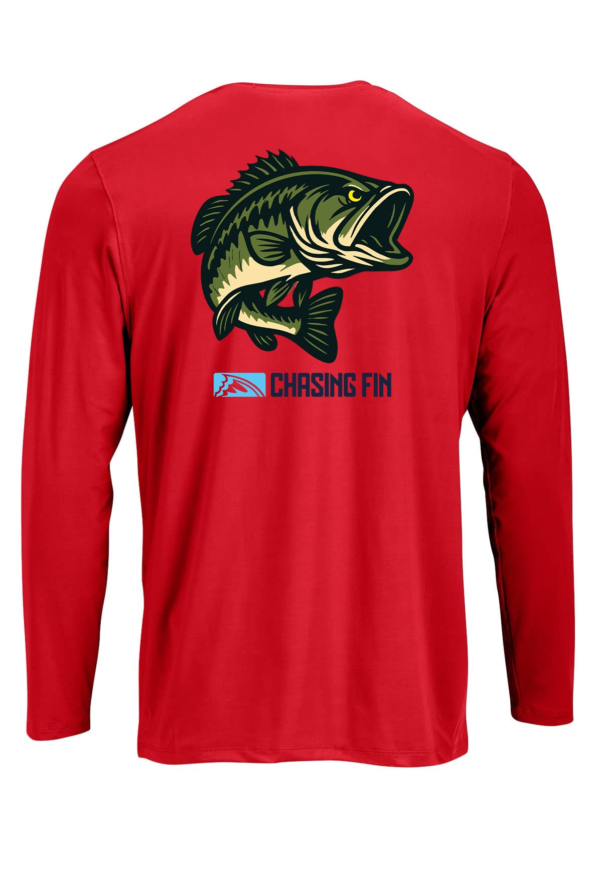 Hooked on Bass Performance Long Sleeve Shirt - Chasing Fin New Edition
