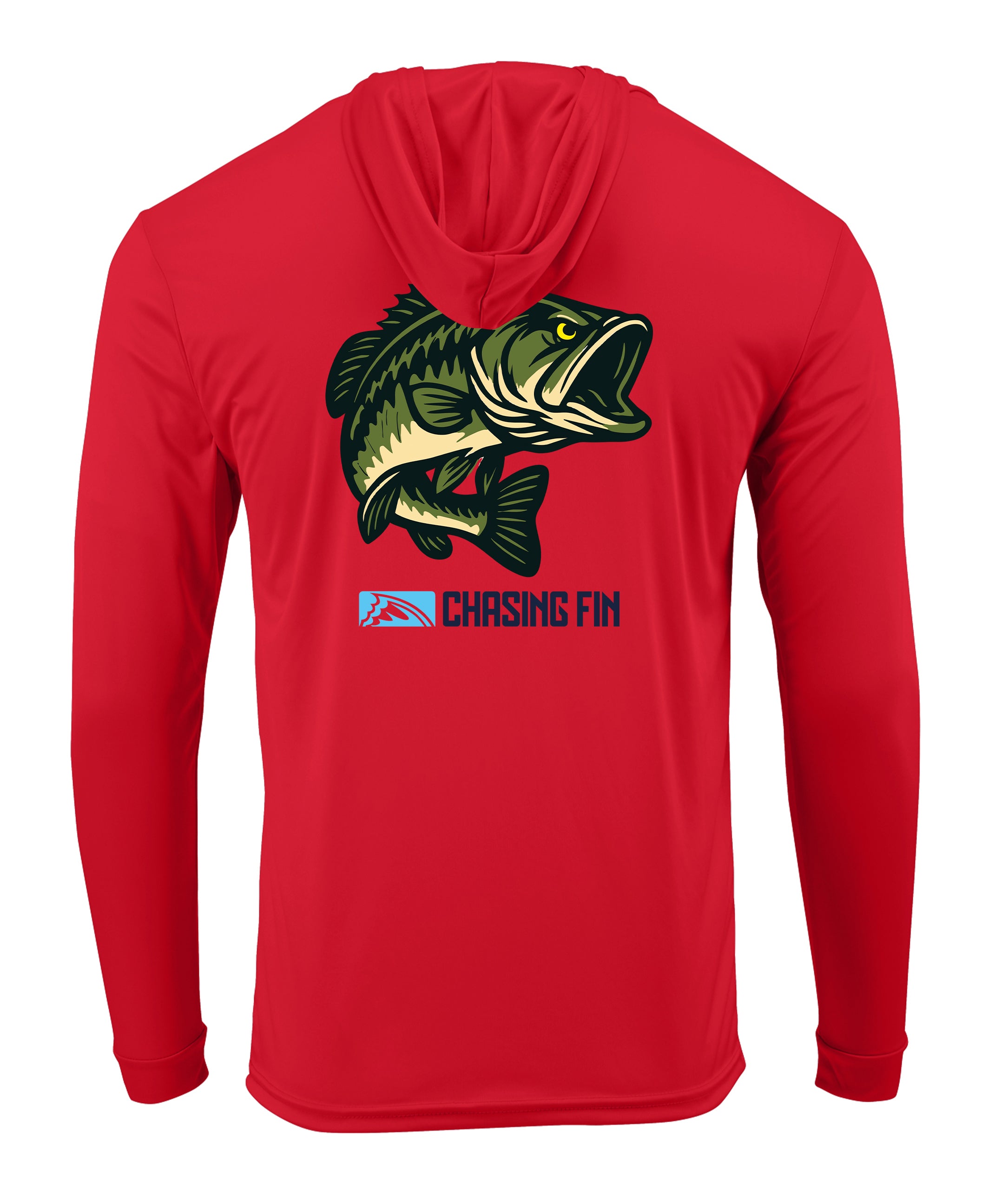 Hooked on Bass Performance Long Sleeve Shirt with Hoodie
