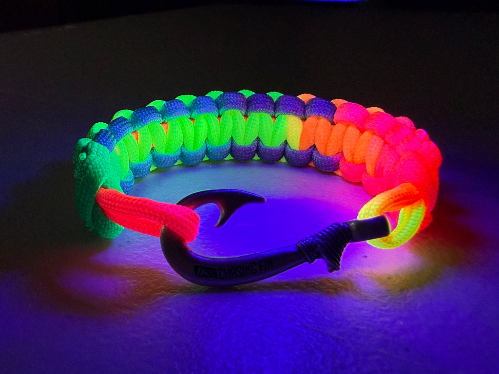 Unique Rainbow Glow Cobra Fish Hook Bracelet