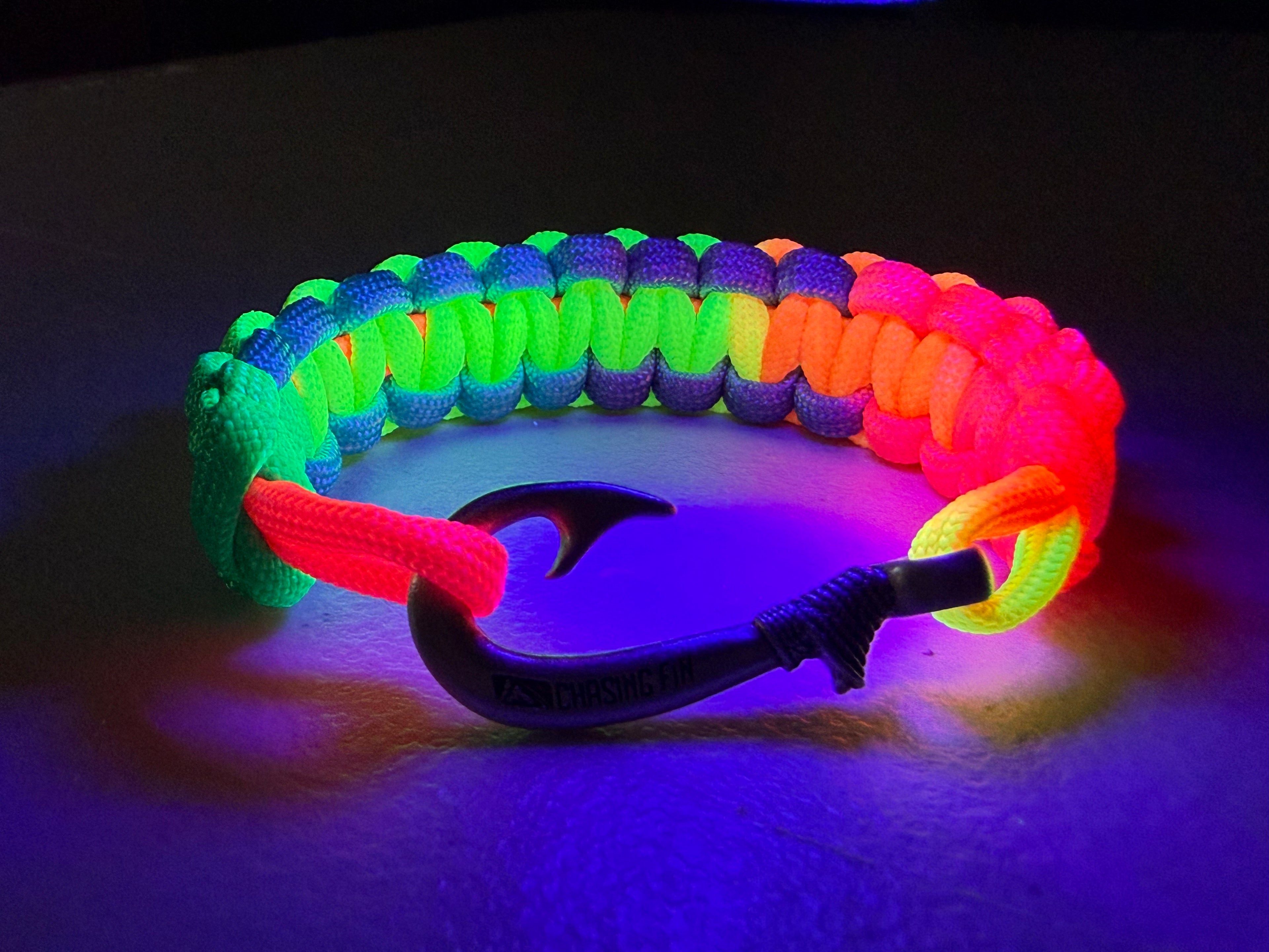 Unique Rainbow Glow Cobra Fish Hook Bracelet