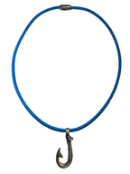 Chasing Fin Fish Hook 550 Paracord 20" Unisex Necklace with Lockable Magnetic Clasp