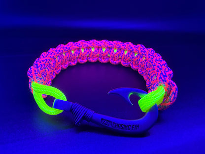 New Royal Gramma Cobra Braid Fish Hook Bracelet- Glow in the dark.