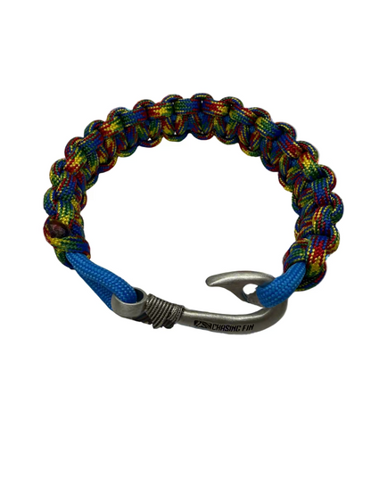 New Autism Awareness Braid Fish Hook Bracelet -Glow in the Dark