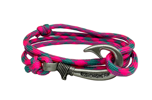 New Cotton Candy Adjustable Fish Hook Bracelet- Glow in the dark