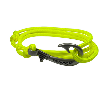New Neon Yellow Adjustable Fish Hook Bracelet| Anklet  Glow in the dark