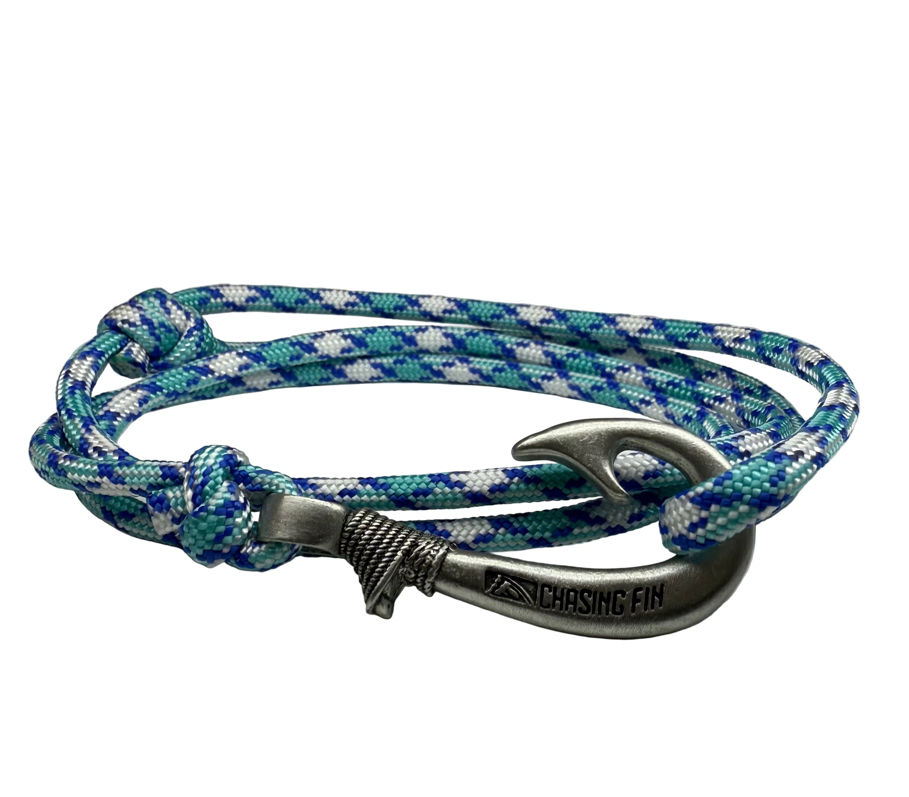 Blue Shock Adjustable Fish Hook Bracelet | Anklet