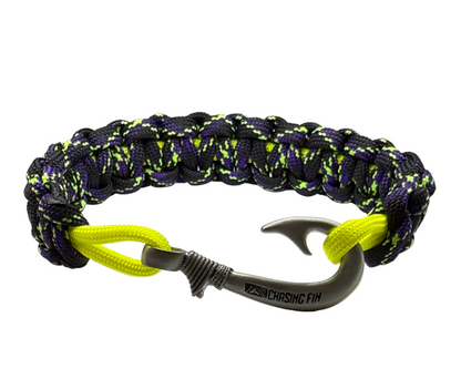 New Yellowfin Fury Cobra Braid Fish Hook Bracelet- Glow in the Dark