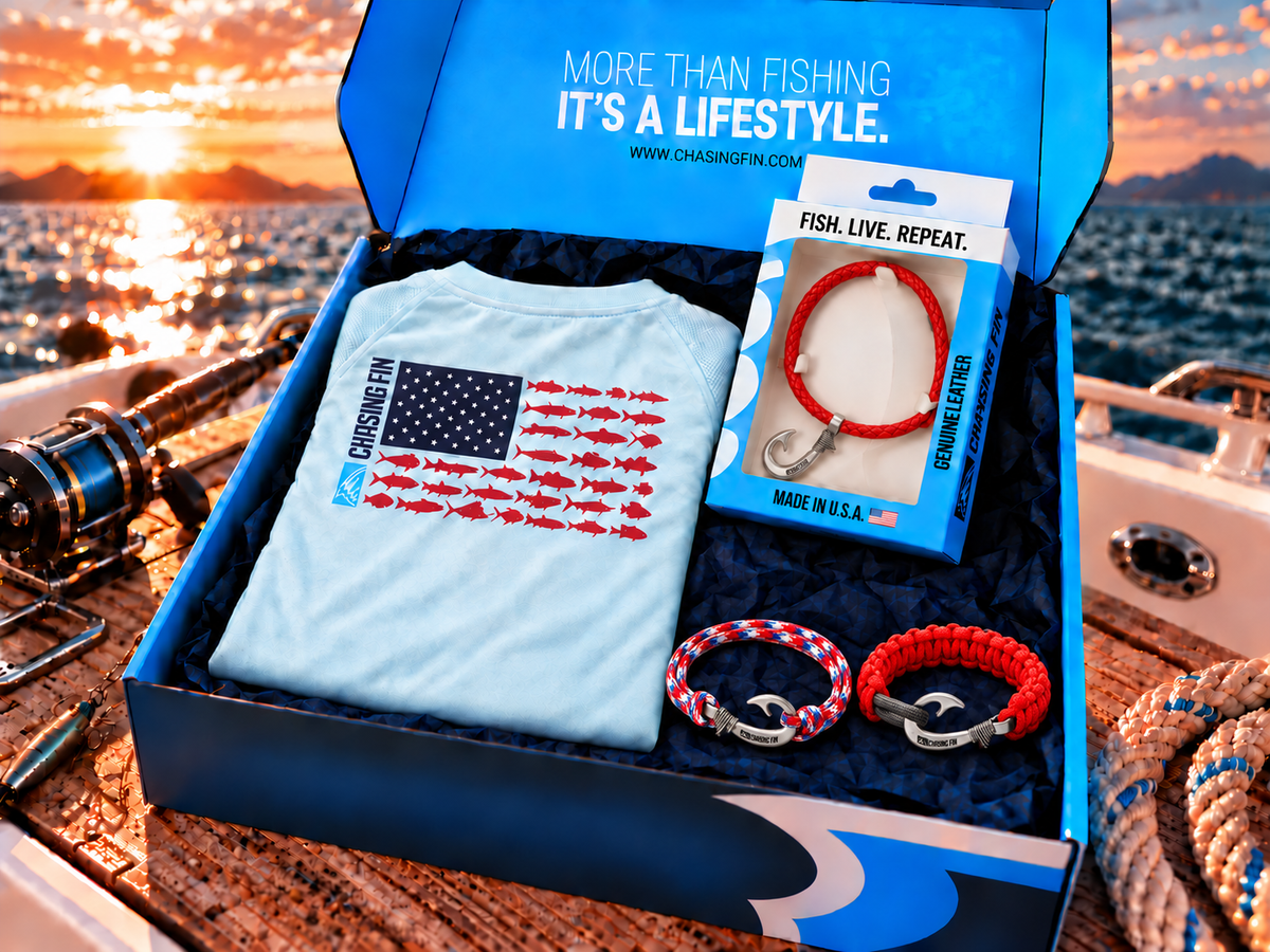 Fishing Gift Box - Performance Shirt & Fish Hook Jewelry Set