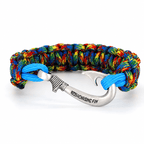 Autism Awareness Braid Fish Hook Bracelet