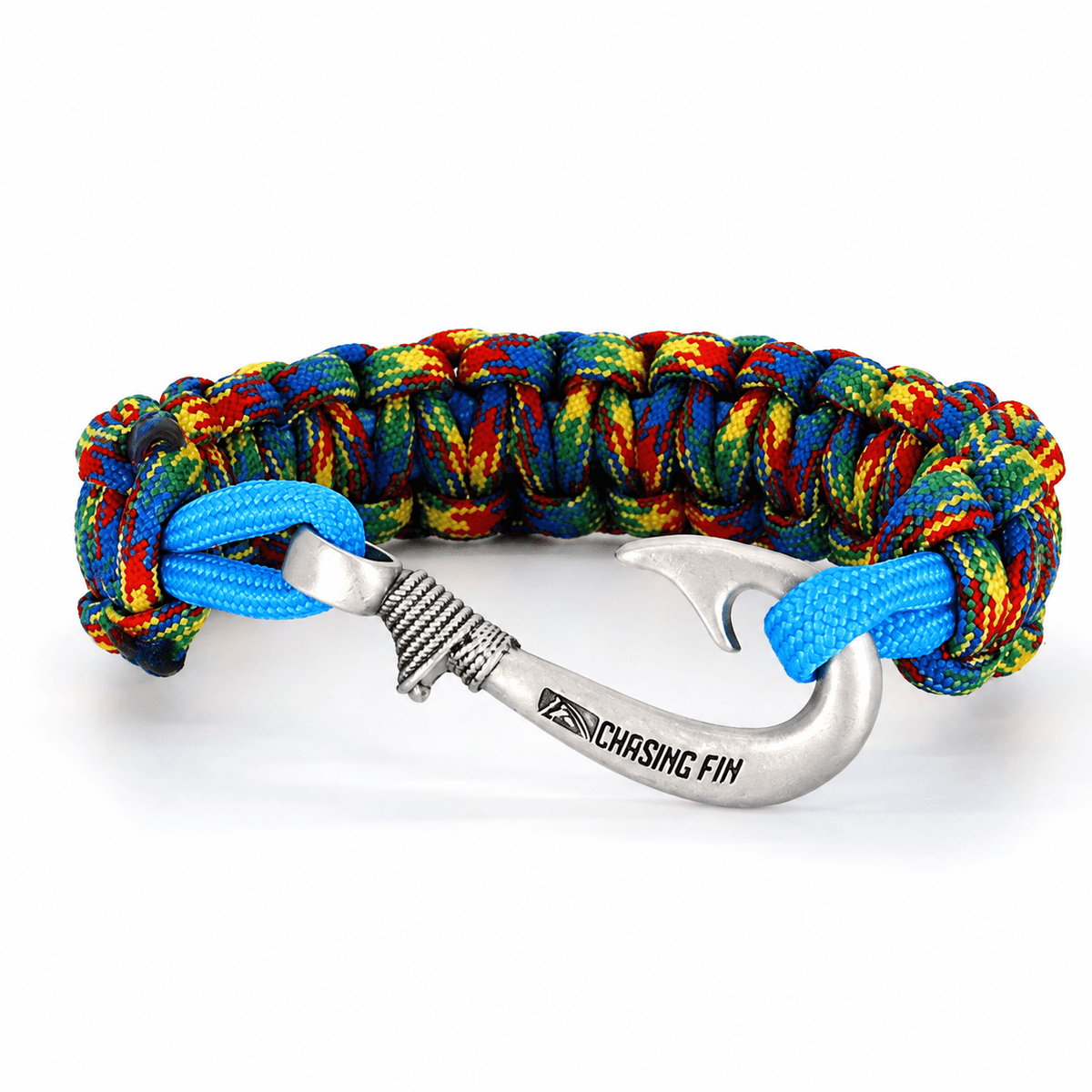 Autism Awareness Braid Fish Hook Bracelet -Glow in the Dark