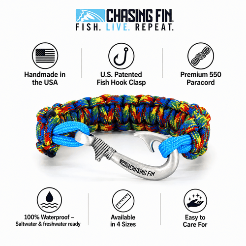 Autism Awareness Braid Fish Hook Bracelet -Glow in the Dark