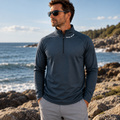 Reel First Talk Later Performance Quarter Zip Pullover | UPF 50+ Outdoor