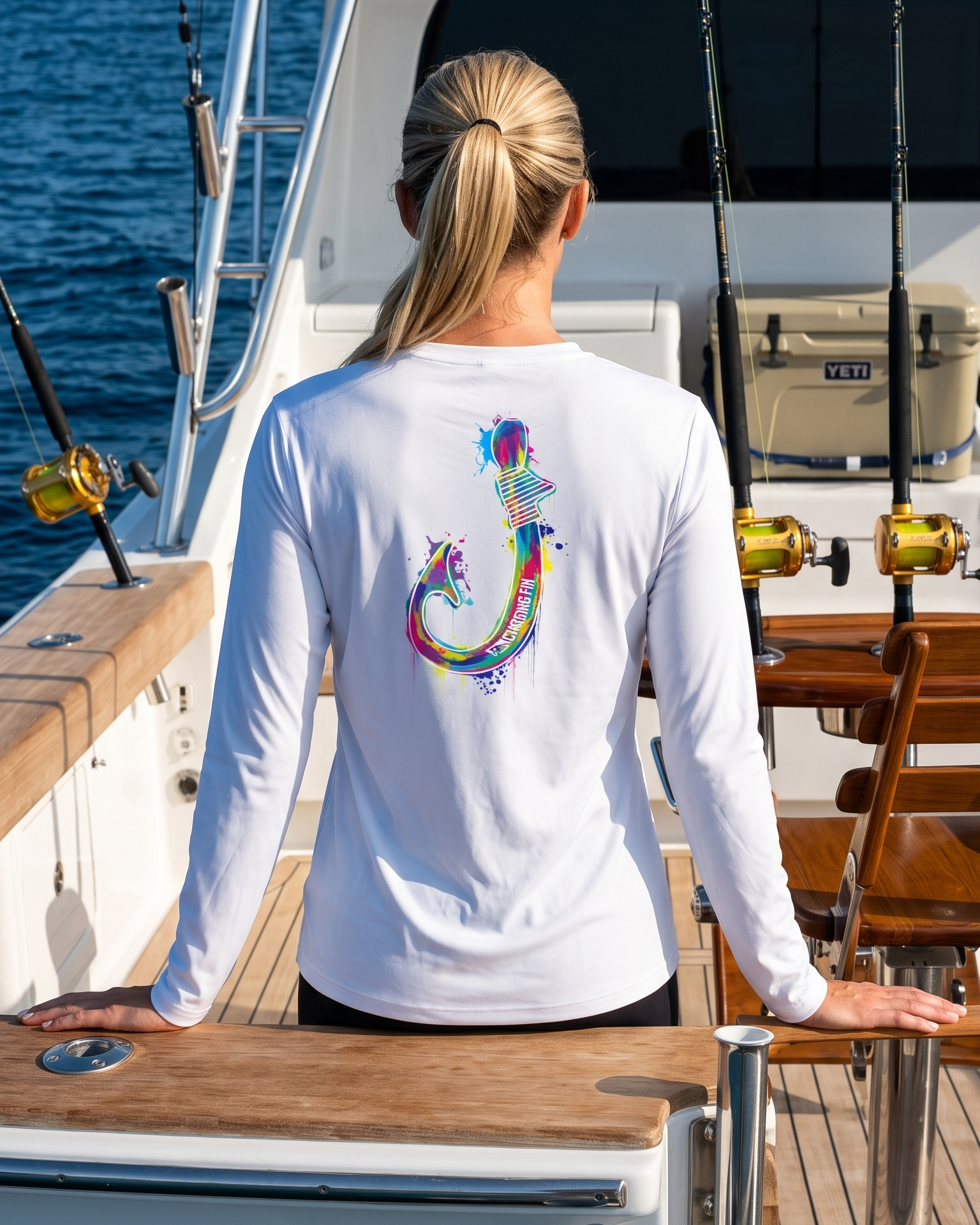 Chasing Fin Ladies Solar Performance Hoodie-Kona Hook