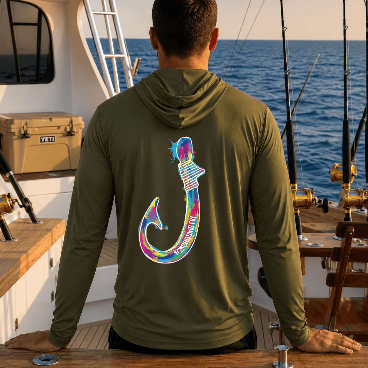 Kona Hook - Performance Long Sleeve Shirt with Hoodie
