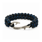 Law Enforcement Thin Blue Line Cobra Paracord Bracelet