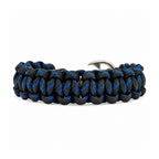 Law Enforcement Thin Blue Line Cobra Paracord Bracelet