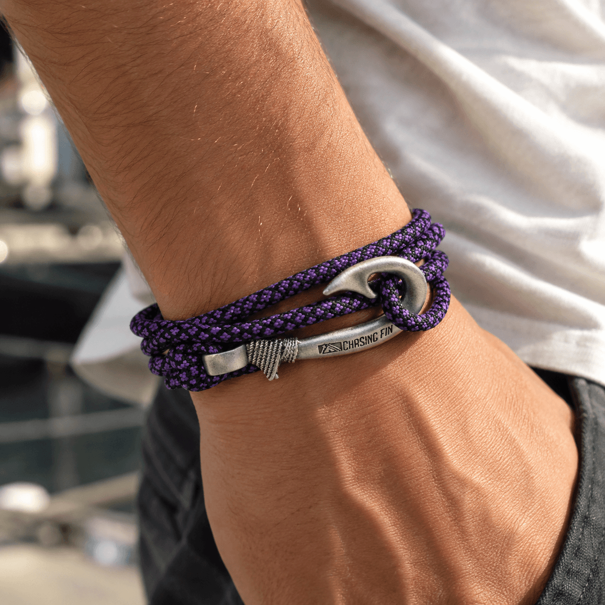 Purple porpoise Fish Hook Bracelet | Anklet