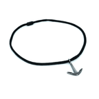 Limited Edition Black Paracord Necklace and Cobra Bracelet with Chasing Fin Anchor
