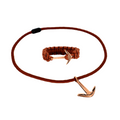 Limited Edition Rust Paracord Necklace and Cobra Bracelet with Chasing Fin Anchor
