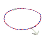 Limited Edition Stars & Stripes Paracord Necklace and Cobra Bracelet with Chasing Fin Anchor
