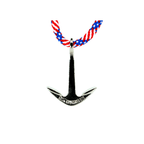 Limited Edition Stars & Stripes Paracord Necklace and Cobra Bracelet with Chasing Fin Anchor
