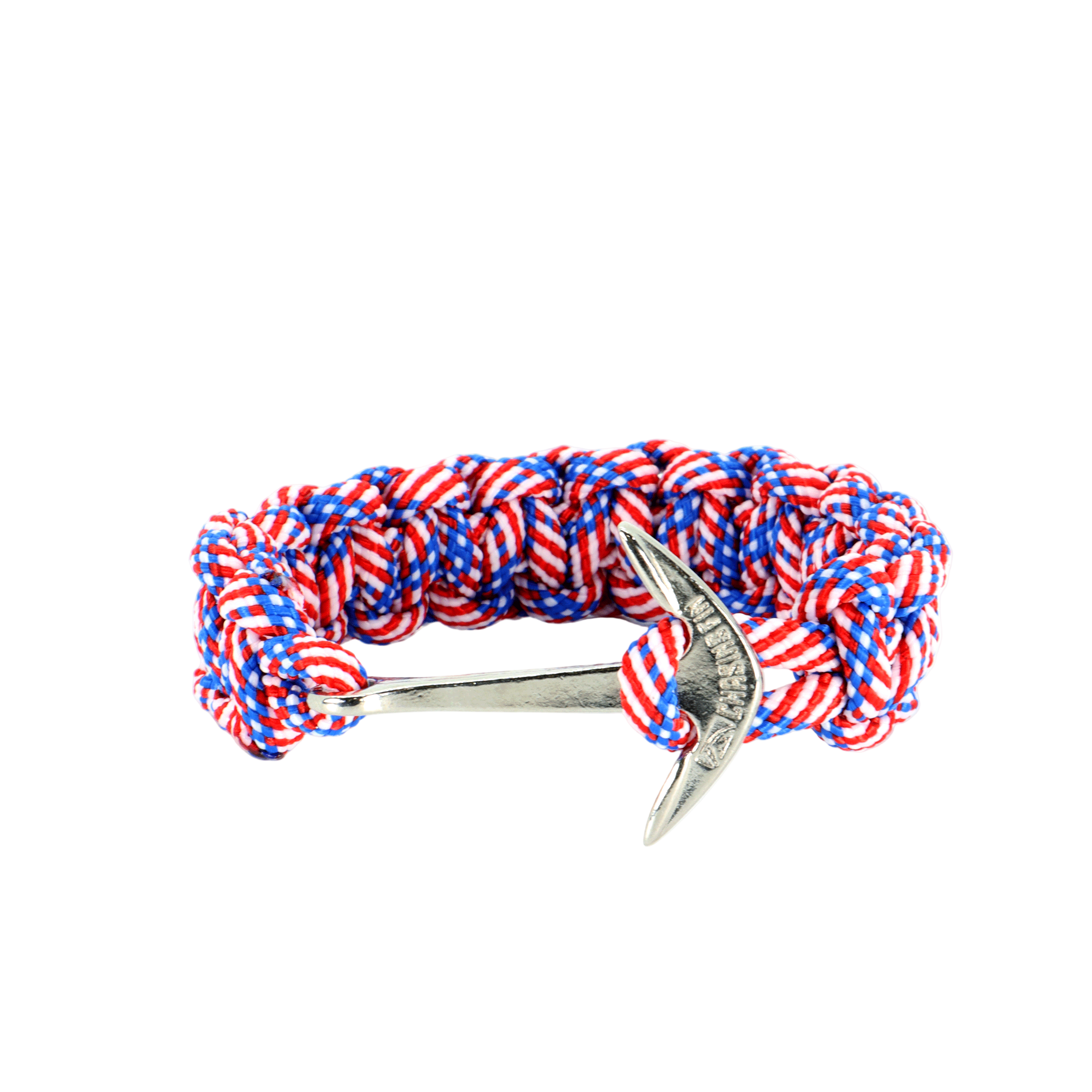 Limited Edition Stars & Stripes Paracord Necklace and Cobra Bracelet with Chasing Fin Anchor
