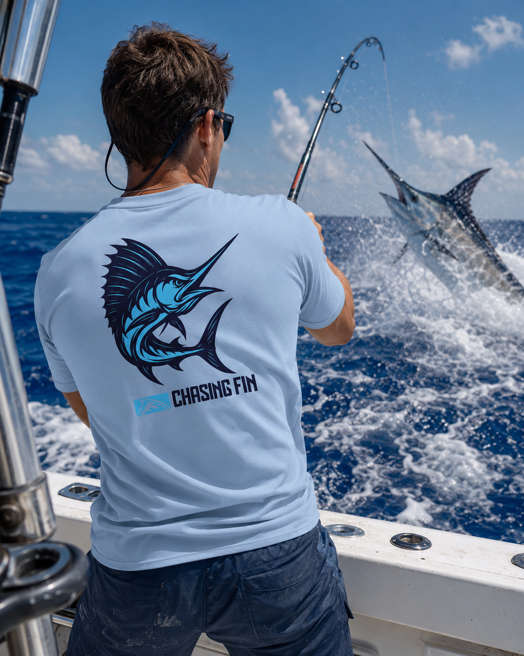 Marlin Blue T-Shirt - Chasing Fin New Edition