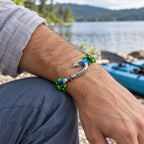 Mahi-Mahi Cobra Braid Fish Hook Bracelet- Glow Under Black Light