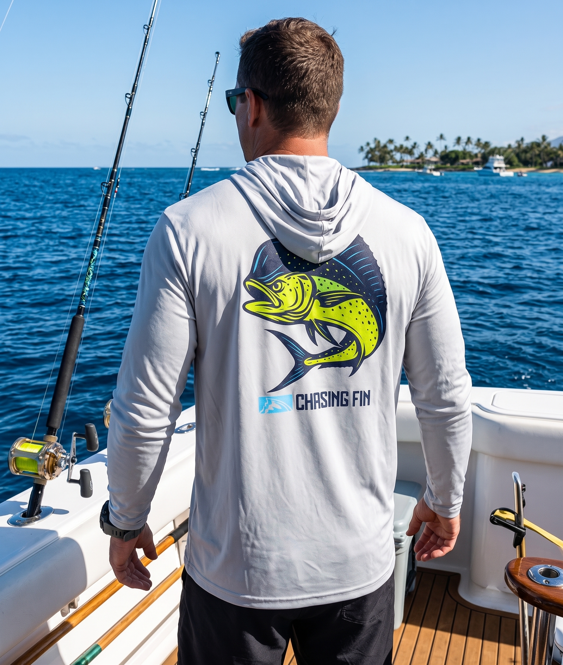 Mahi Mahi Long Sleeve Performance Hoodie Shirt
