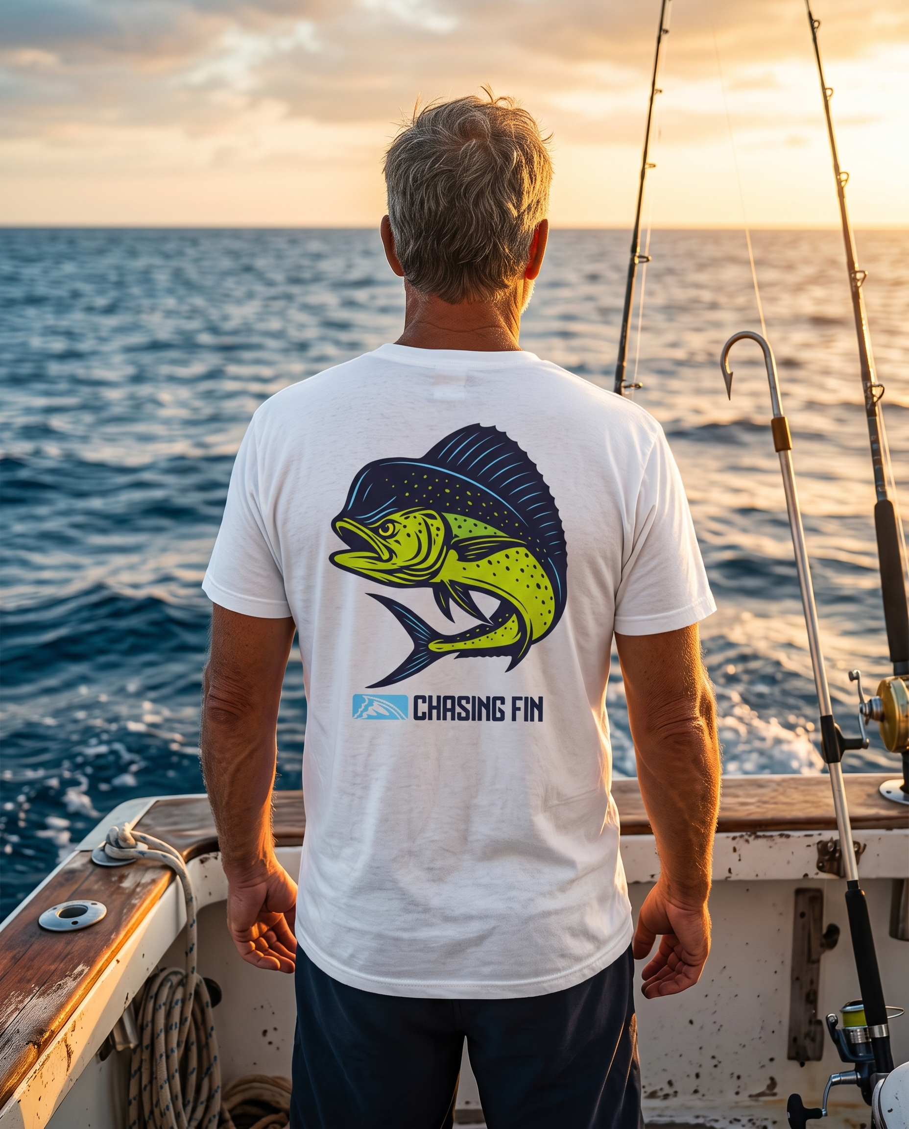 Mahi Mahi Madness Blue T shirt - Chasing Fin New Edition
