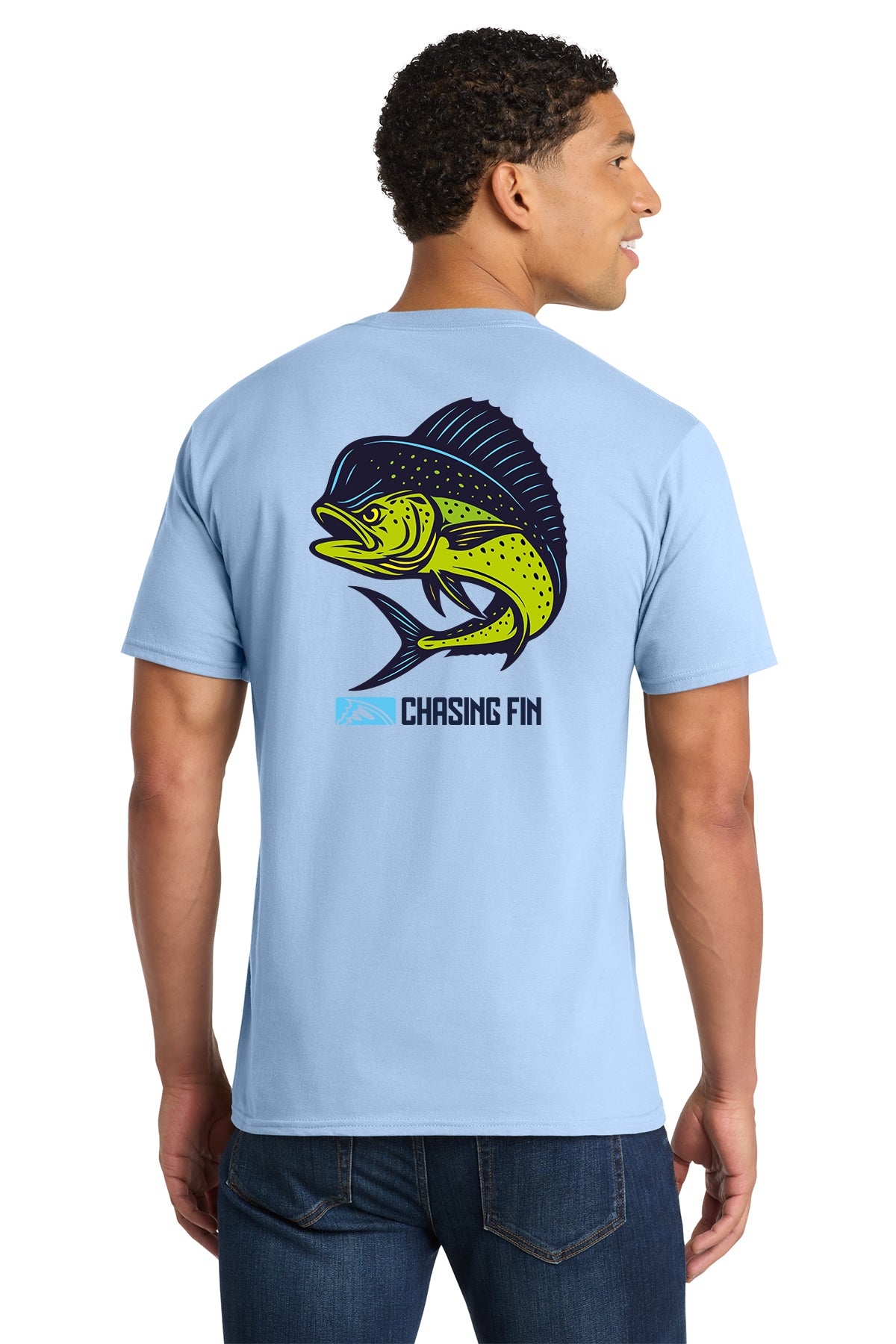 Mahi Mahi Madness Blue T shirt - Chasing Fin New Edition
