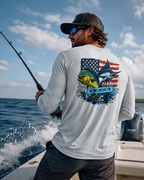 Mahi Marlin Patriotic Performance Shirt - Chasing Fin New Edition
