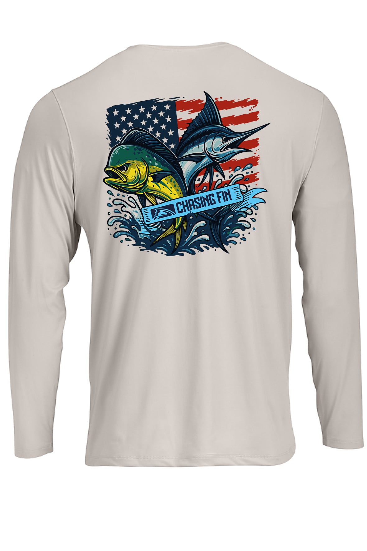 Mahi Marlin Patriotic Performance Shirt - Chasing Fin New Edition
