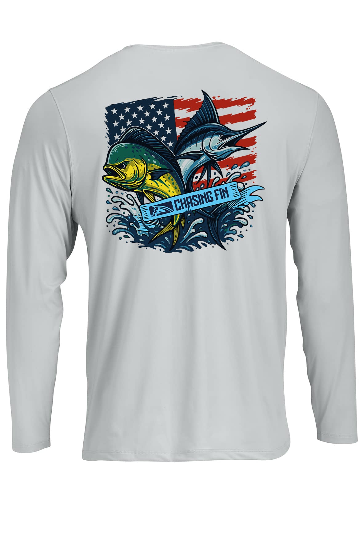 Mahi Marlin Patriotic Performance Shirt - Chasing Fin New Edition
