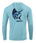 Marlin Performance Long Sleeve Shirt with Hoodie - Chasing Fin
