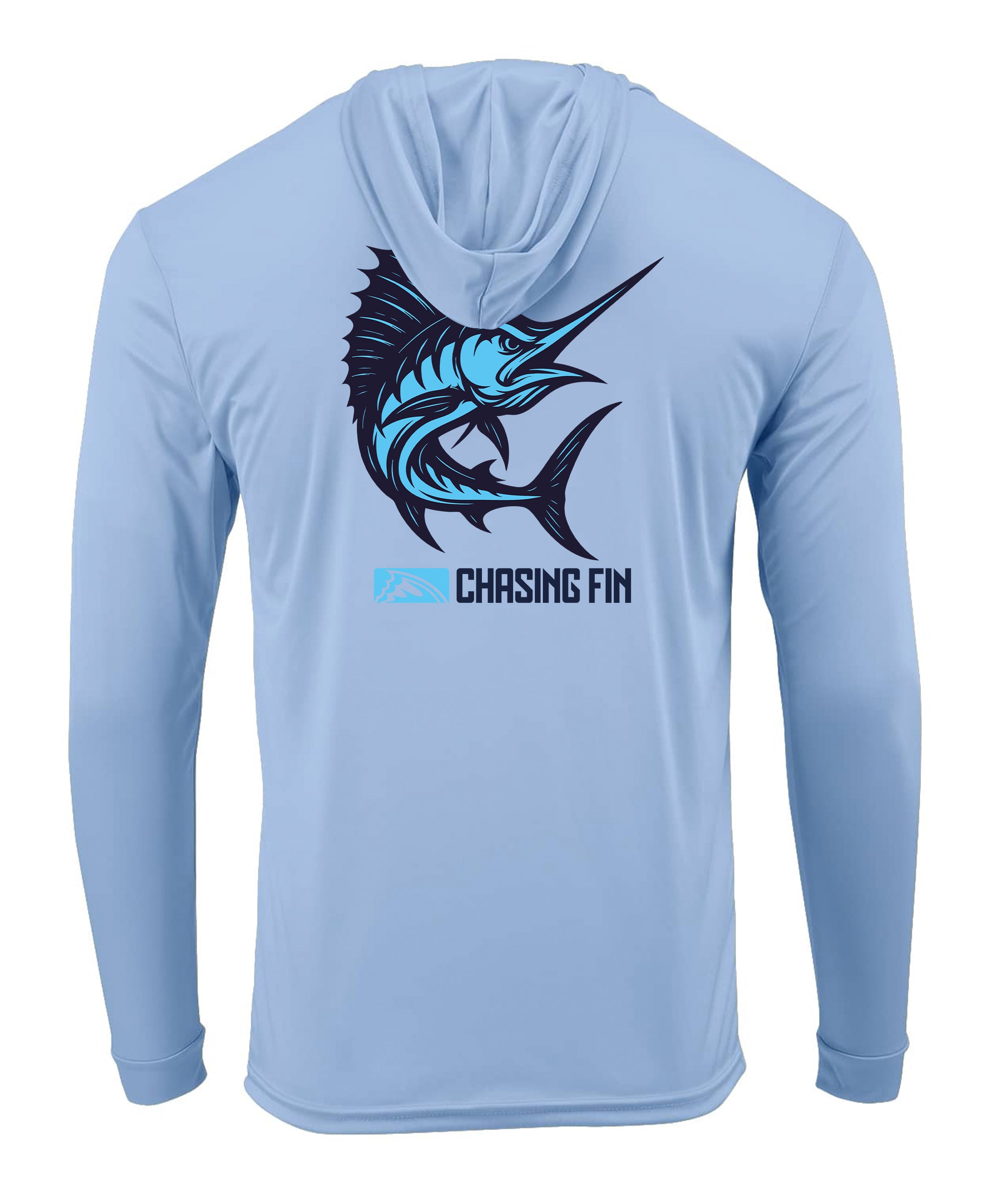Marlin Performance Long Sleeve Shirt with Hoodie - Chasing Fin
