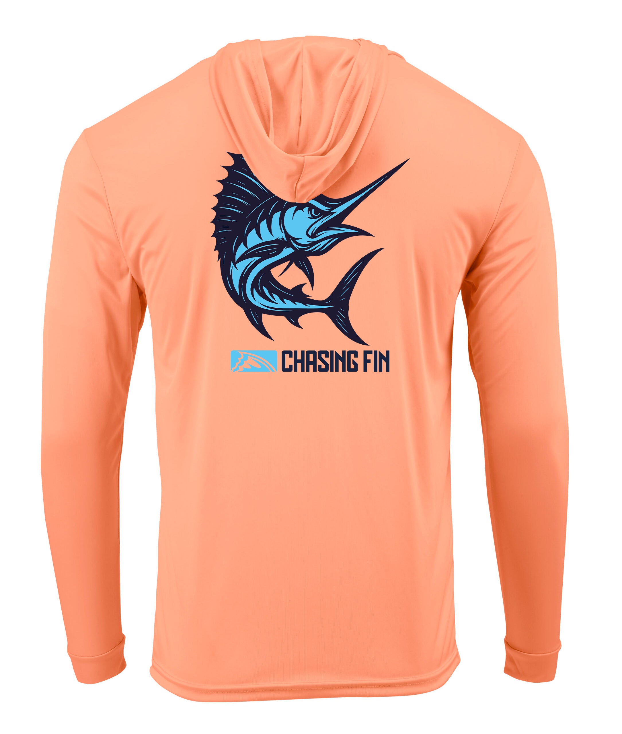 Marlin Performance Long Sleeve Shirt with Hoodie - Chasing Fin

