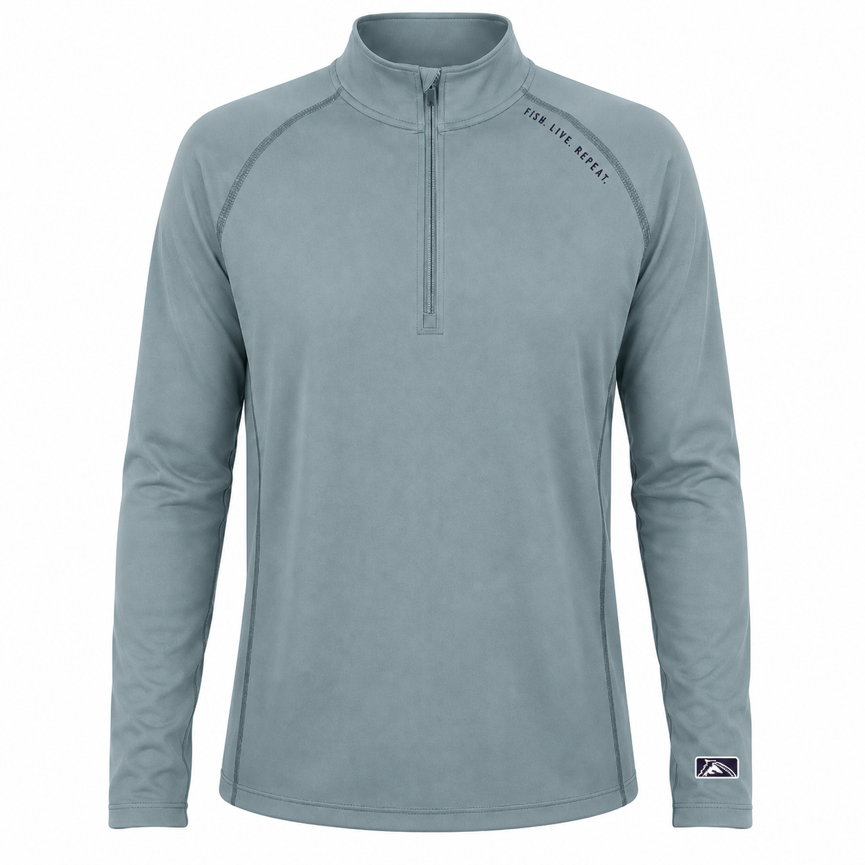 Fish Live Repeat -  Performance Quarter Zip Pullover | UPF 50+ Outdoor