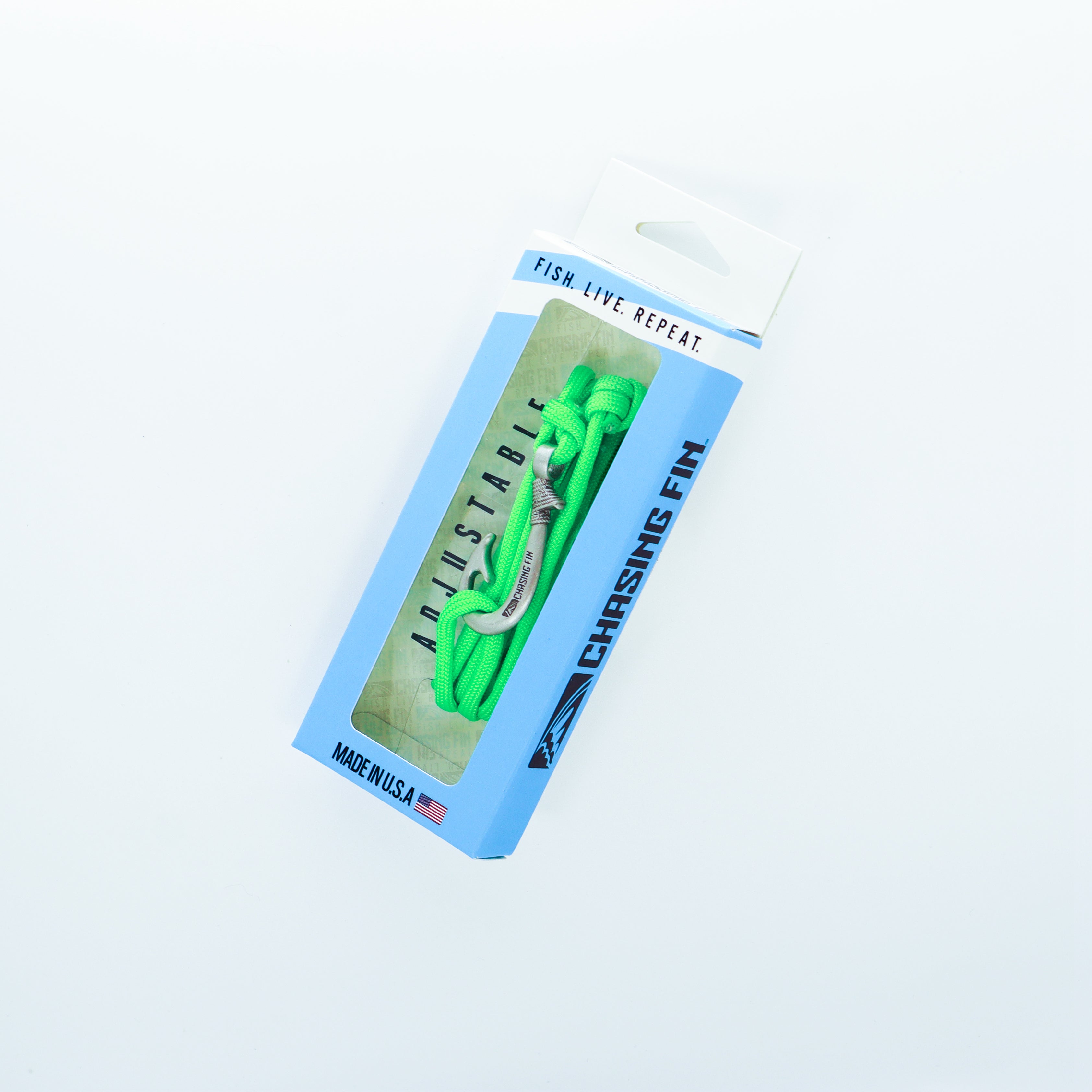 Neon Green Fish Hook Bracelet | Anklet
