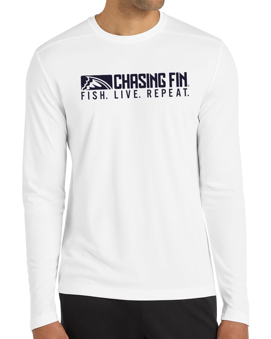 New Edition Chasing Fin's American Fish Flag Performance Patriotic Shirt Long Sleeve
